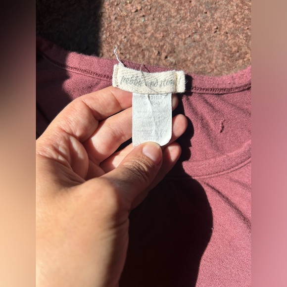 Pebble and stone | brown tank top with split hem | size L - Picture 6 of 8